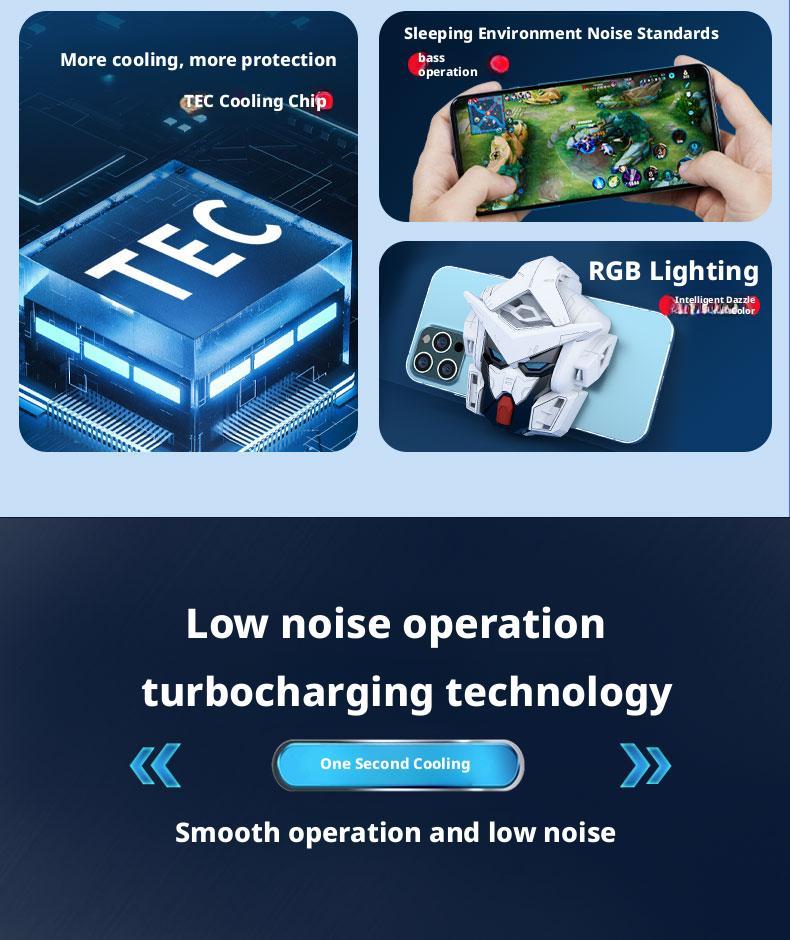 Mecha Warrior TEC RGB Magnetic Phone Cooler