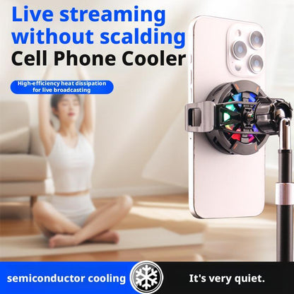 Magnetic Phone Cooler for Live Streaming – Silent, Fast Cooling with Screw Mount