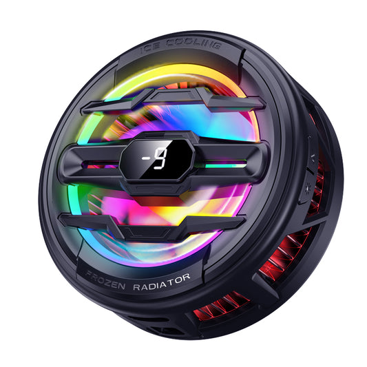 K22 Magnetic Ice-Cooling Phone Cooler – 15W High Power, RGB Lights, AI Temp Control