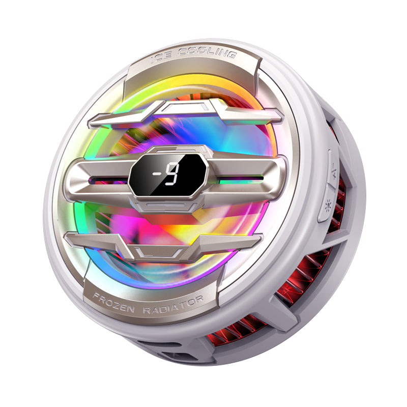 K22 Magnetic Ice-Cooling Phone Cooler – 15W High Power, RGB Lights, AI Temp Control