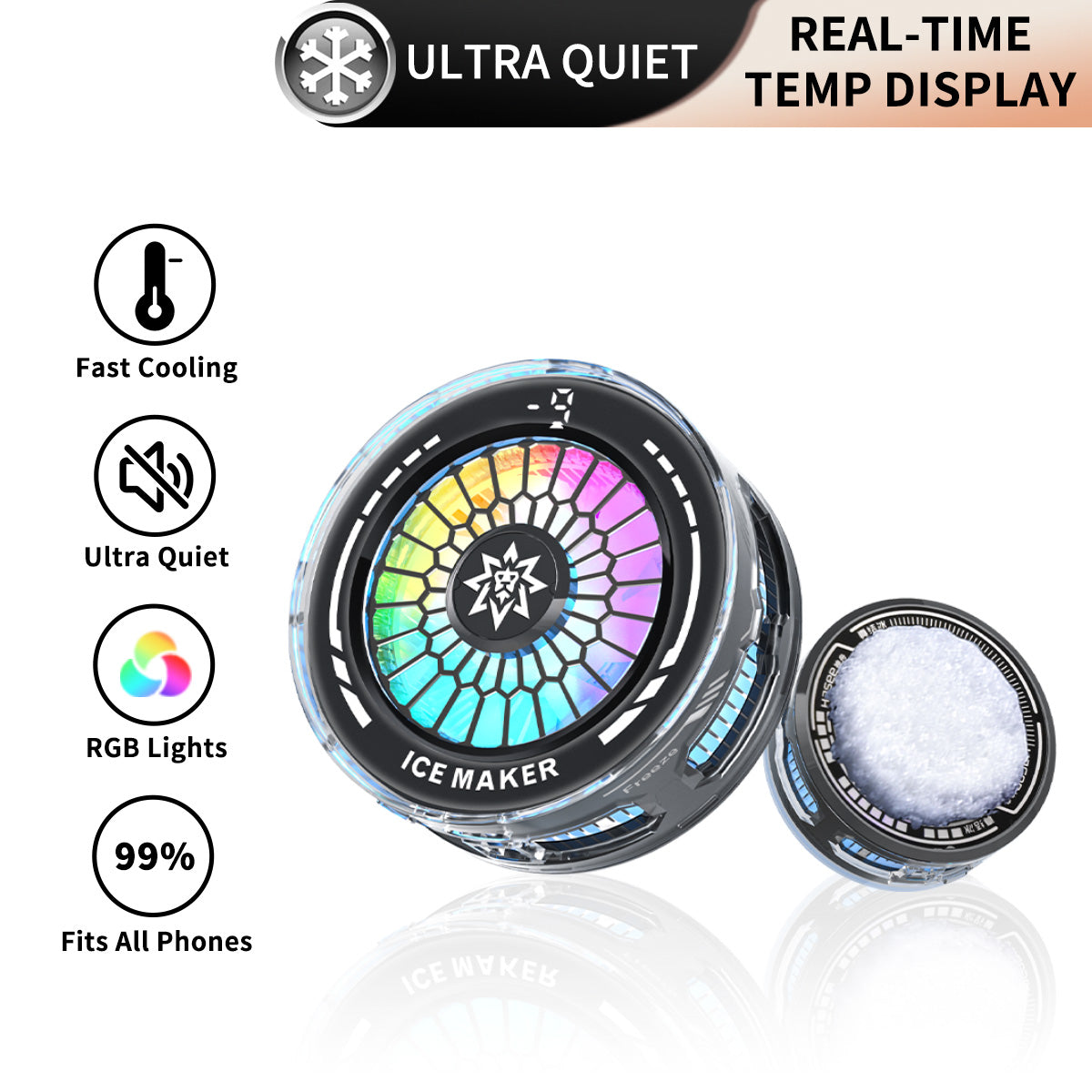 RGB Magnetic Semiconductor Phone Cooler – ICE MAKER