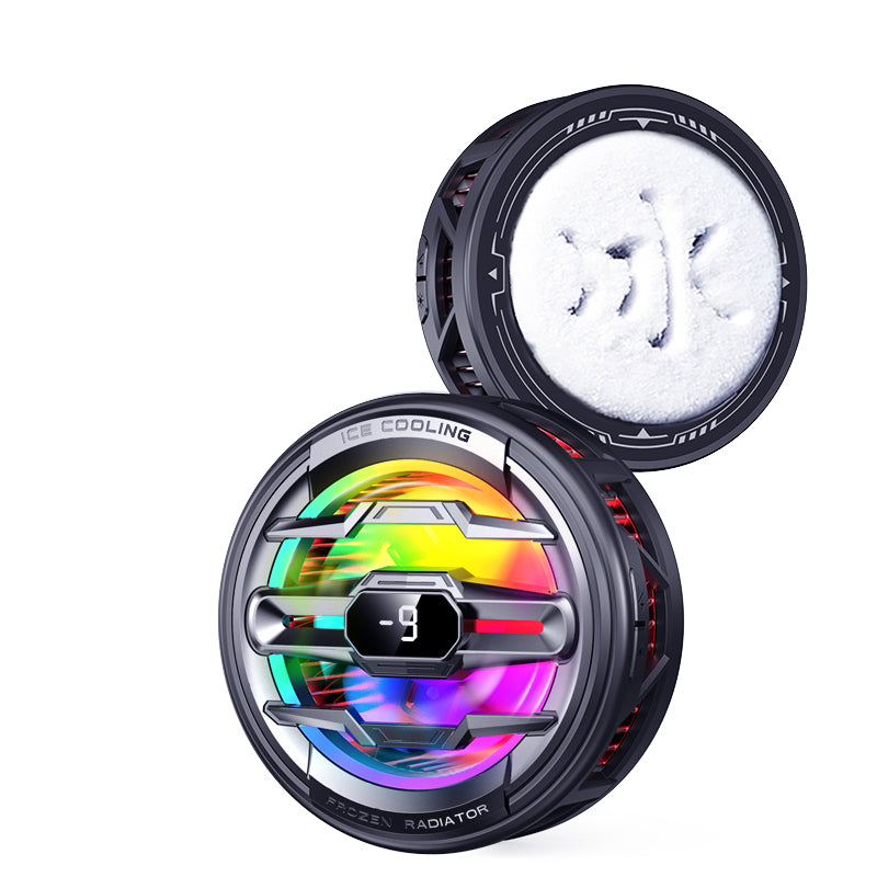 K22 Magnetic Ice-Cooling Phone Cooler – 15W High Power, RGB Lights, AI Temp Control