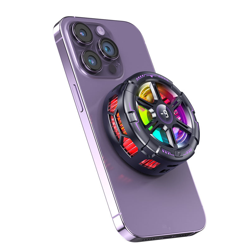 K21 Magnetic & Clip Ice-Cooling Phone Cooler – 15W High Power, RGB Lights, AI Temp Control