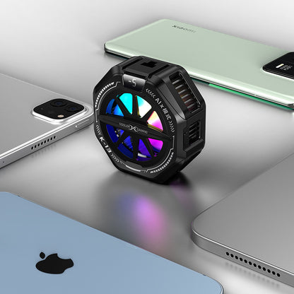 K13 Gaming Phone Cooler – Magnetic & Clip Design, RGB Lights, AI Temp Control