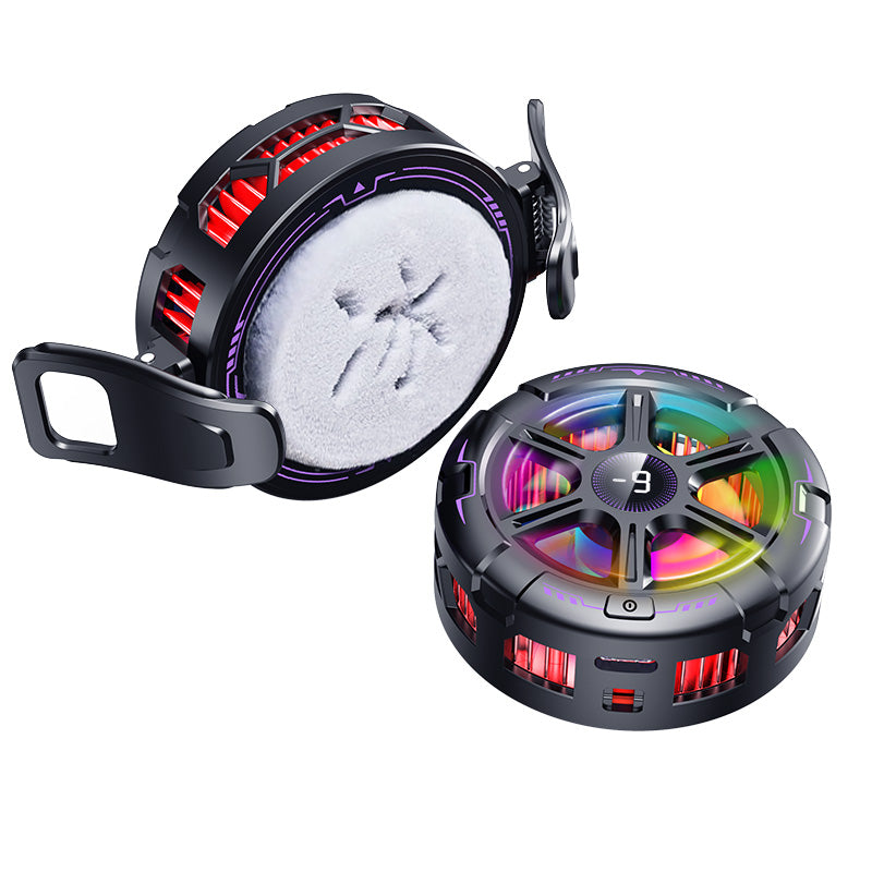 K21 Magnetic & Clip Ice-Cooling Phone Cooler – 15W High Power, RGB Lights, AI Temp Control