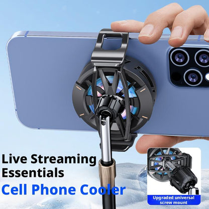Magnetic Phone Cooler for Live Streaming – Silent, Fast Cooling with Screw Mount
