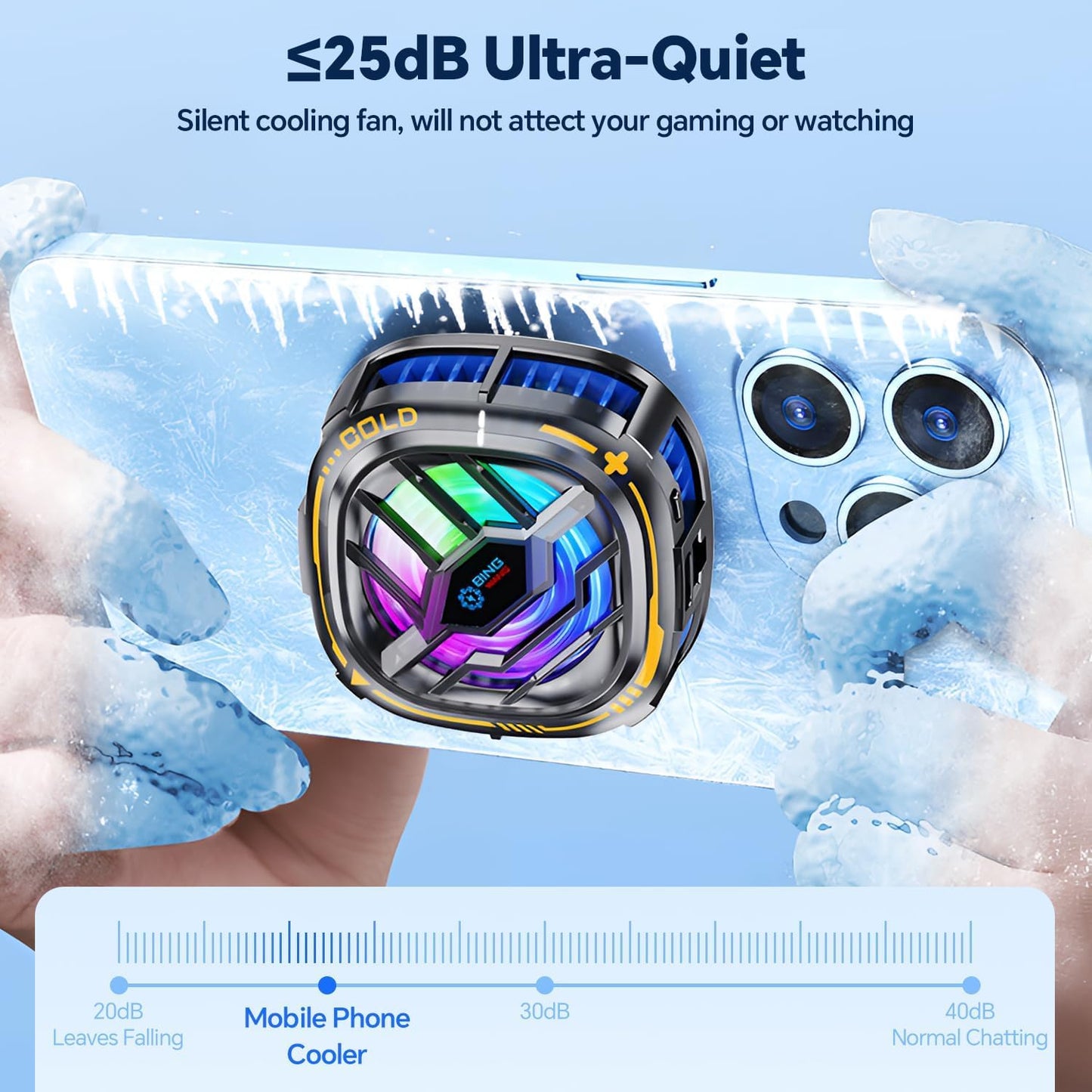 Real Ice Cooling · TEC Quad-Core Magnetic Phone Cooler