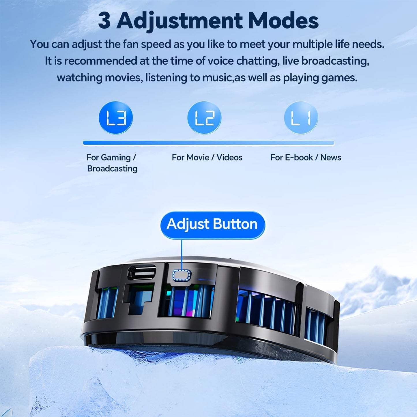 Real Ice Cooling · TEC Quad-Core Magnetic Phone Cooler