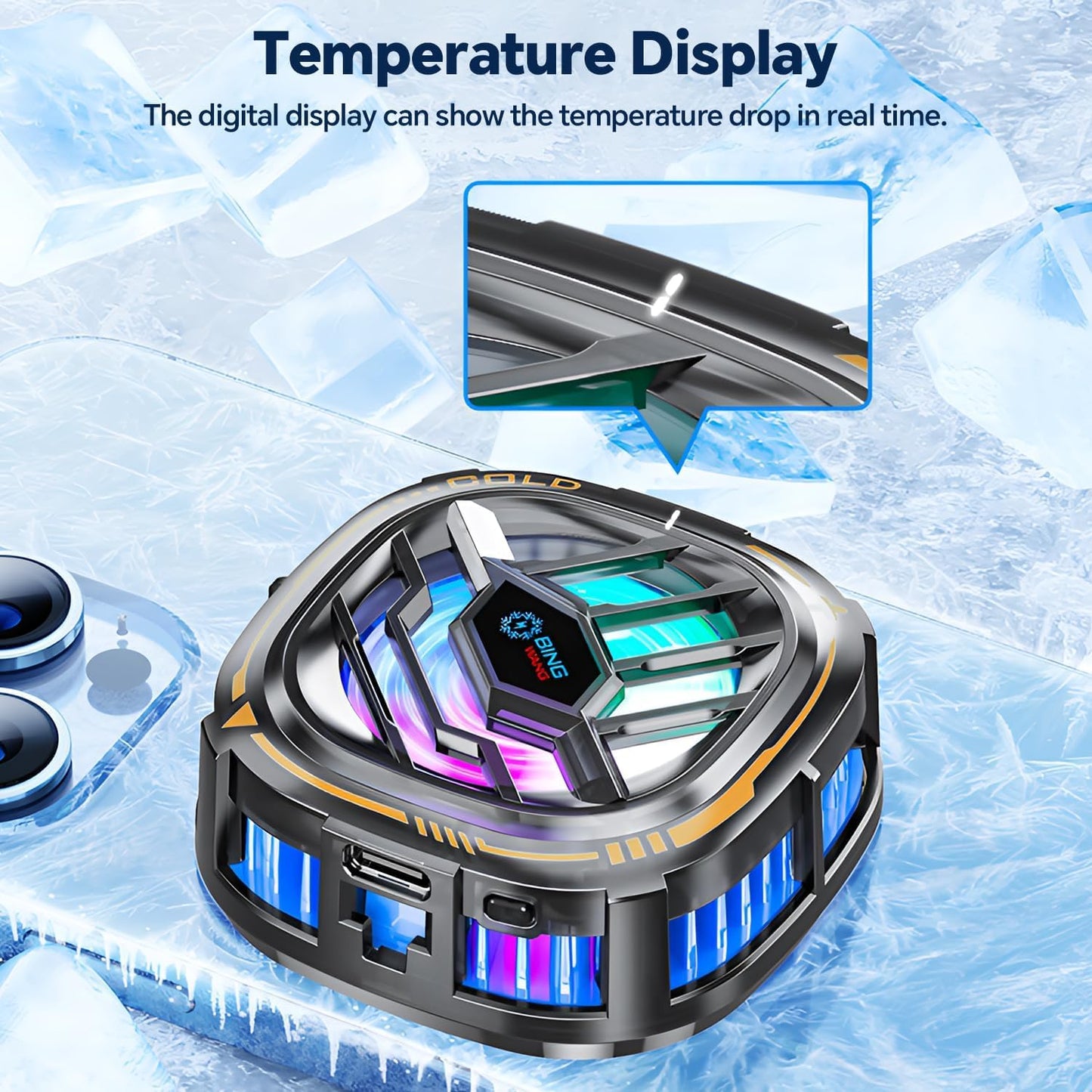 Real Ice Cooling · TEC Quad-Core Magnetic Phone Cooler