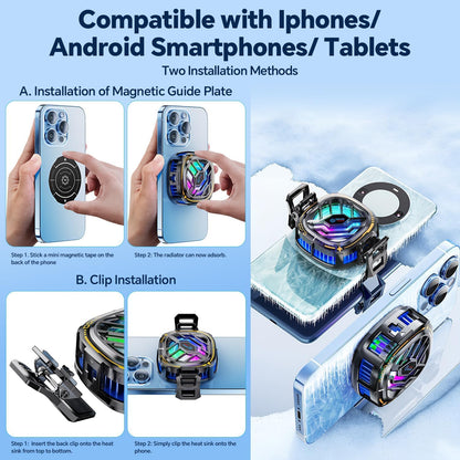 Real Ice Cooling · TEC Quad-Core Magnetic Phone Cooler