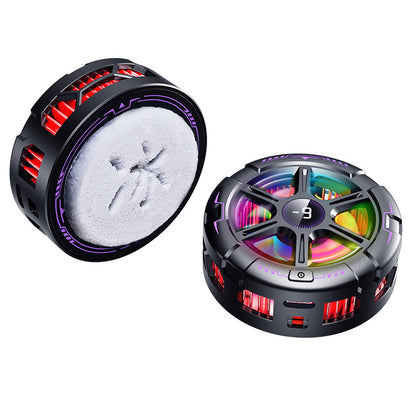 K21 Magnetic & Clip Ice-Cooling Phone Cooler – 15W High Power, RGB Lights, AI Temp Control