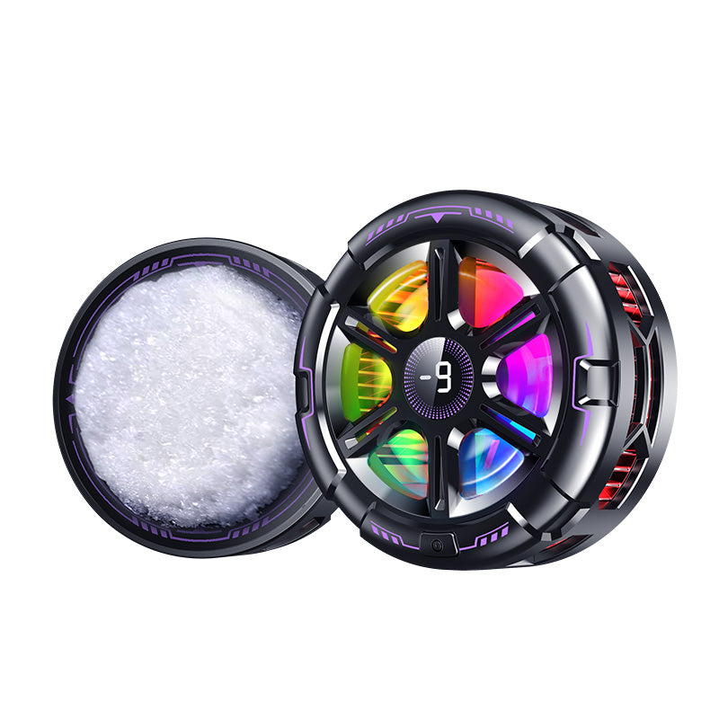 K21 Magnetic & Clip Ice-Cooling Phone Cooler – 15W High Power, RGB Lights, AI Temp Control